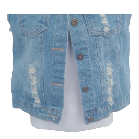 BH Jeans Canada Denim Blue Sleeveless Jean Jacket S - Picture 6 of 8